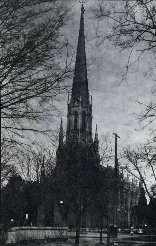 Whalen atop steeple at First Presbyterian 1911