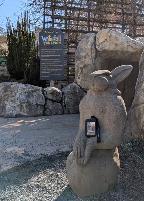 pass on rabbit statue