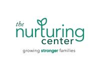 Logo of The Nurturing Center which features the tagline:  Growing Stronger Families.  The "T" in Nurturing has leaves like a plant.  