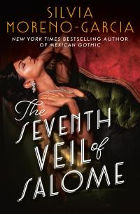 Cover art of The Seventh Veil of Salome featuring a reclining woman with diamond jewelry on a green setee
