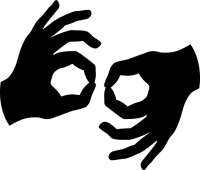 Symbol for sign language interpreting
