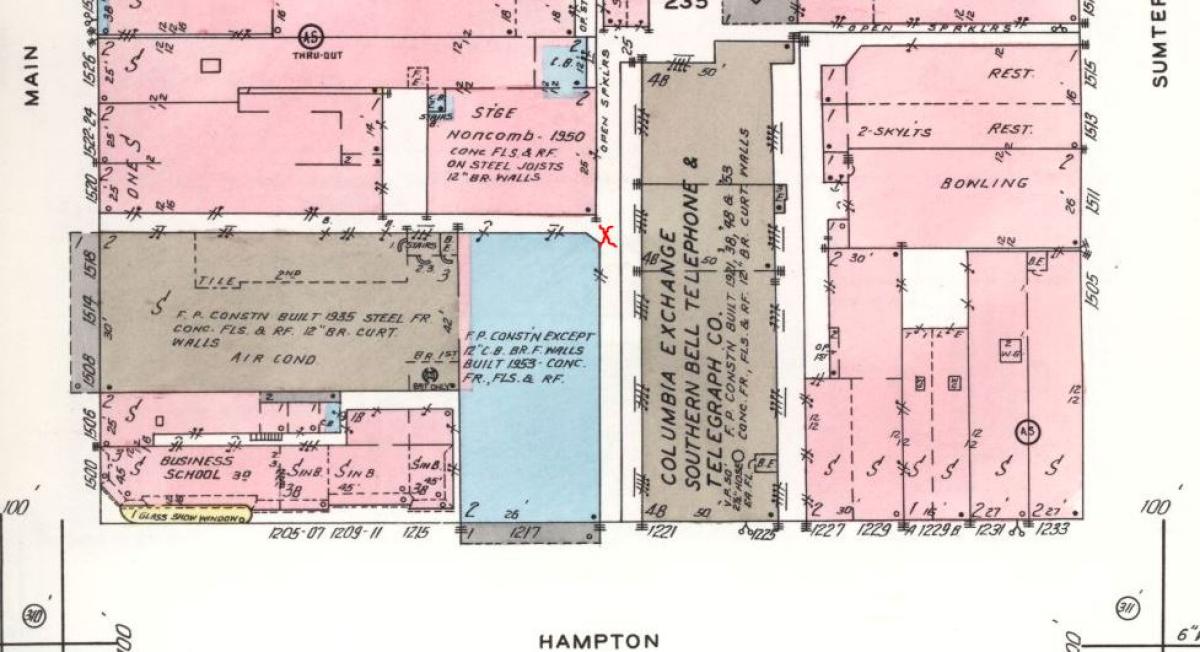 1500 Block Main and 1200 Block Hampton 1956