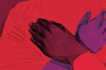Two hands folded