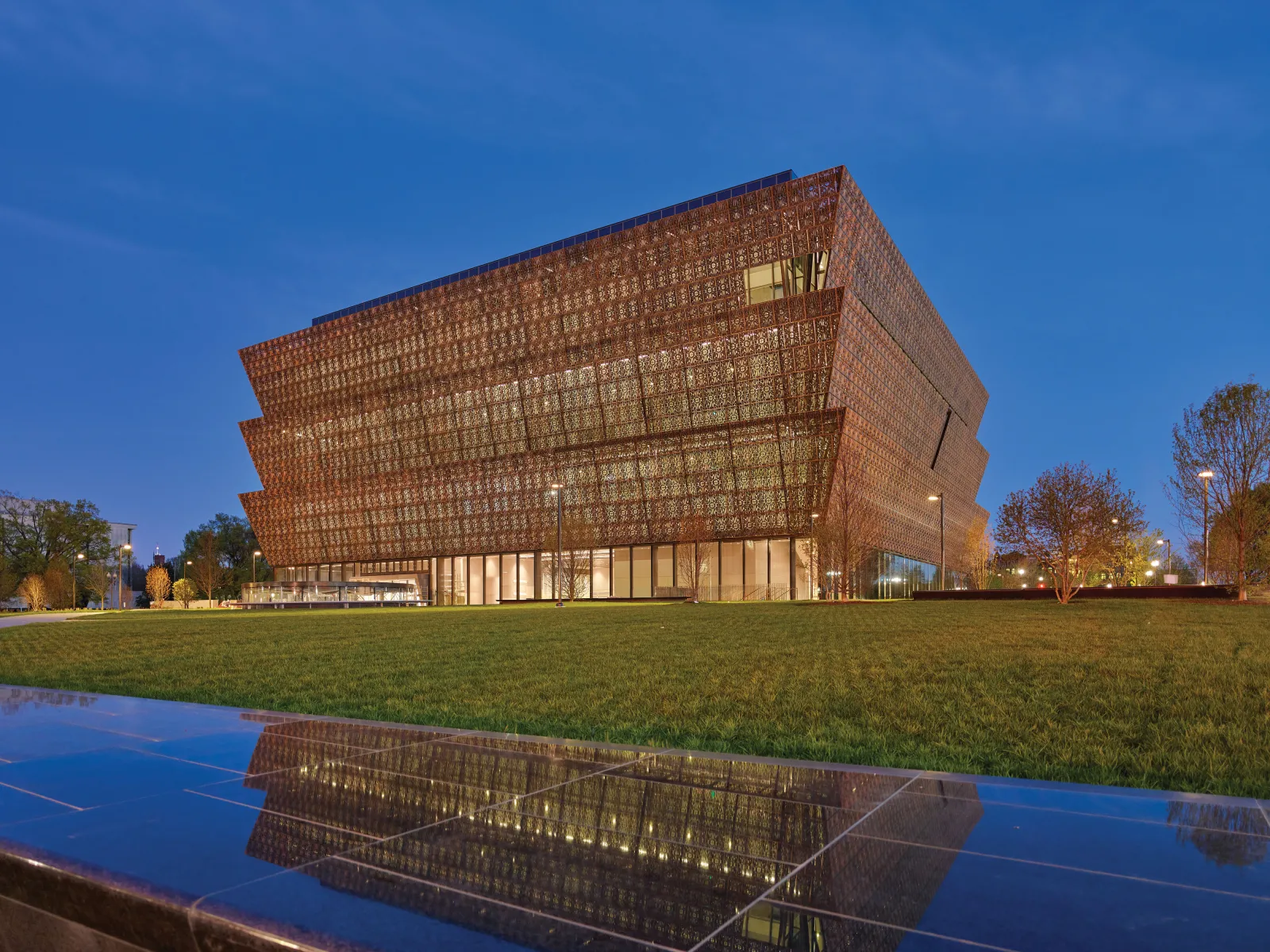 Exterior of National Museum of African American History and Culture building. Photo by Alan Karchmer