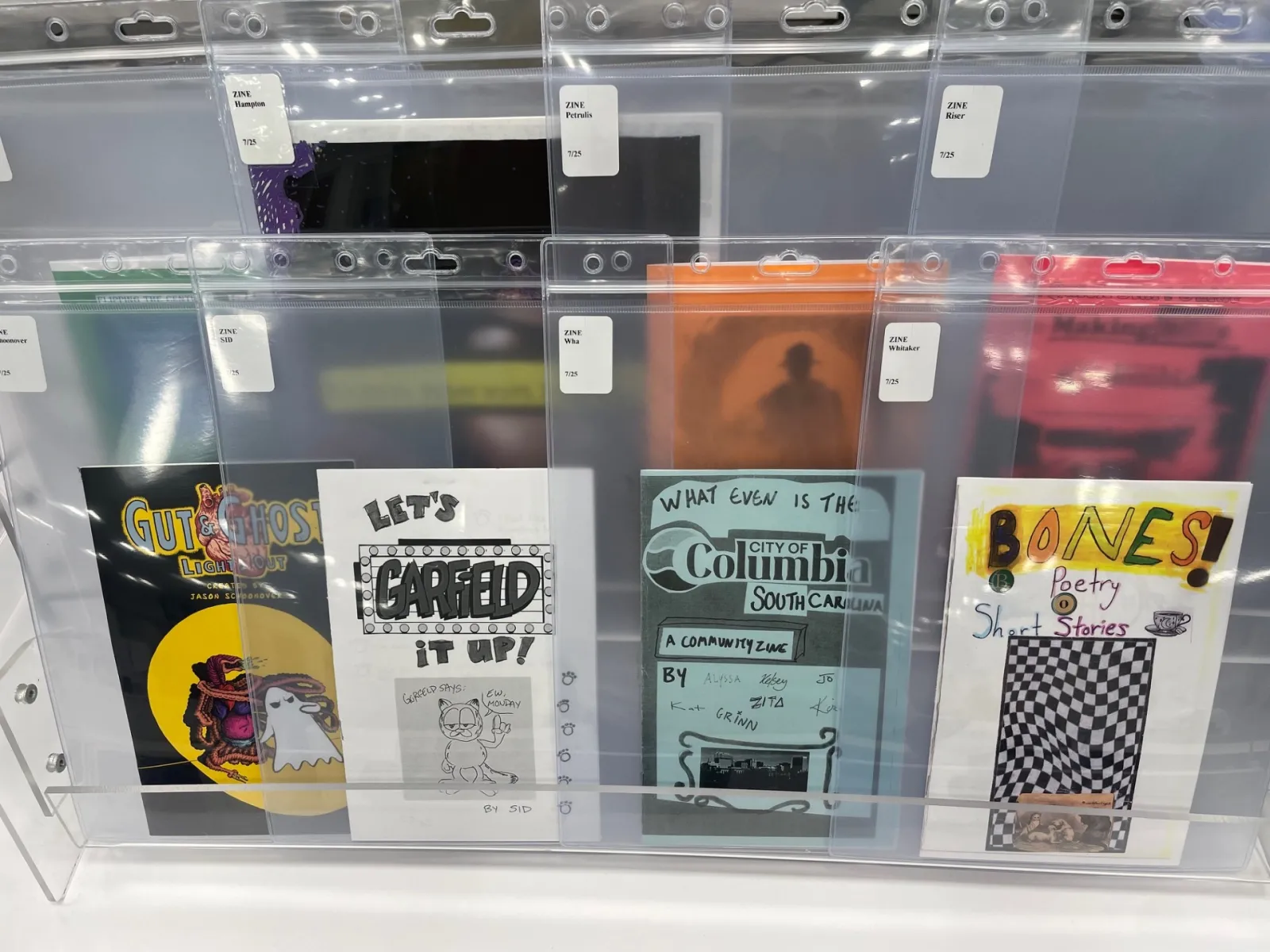 Zine Collection Display Table