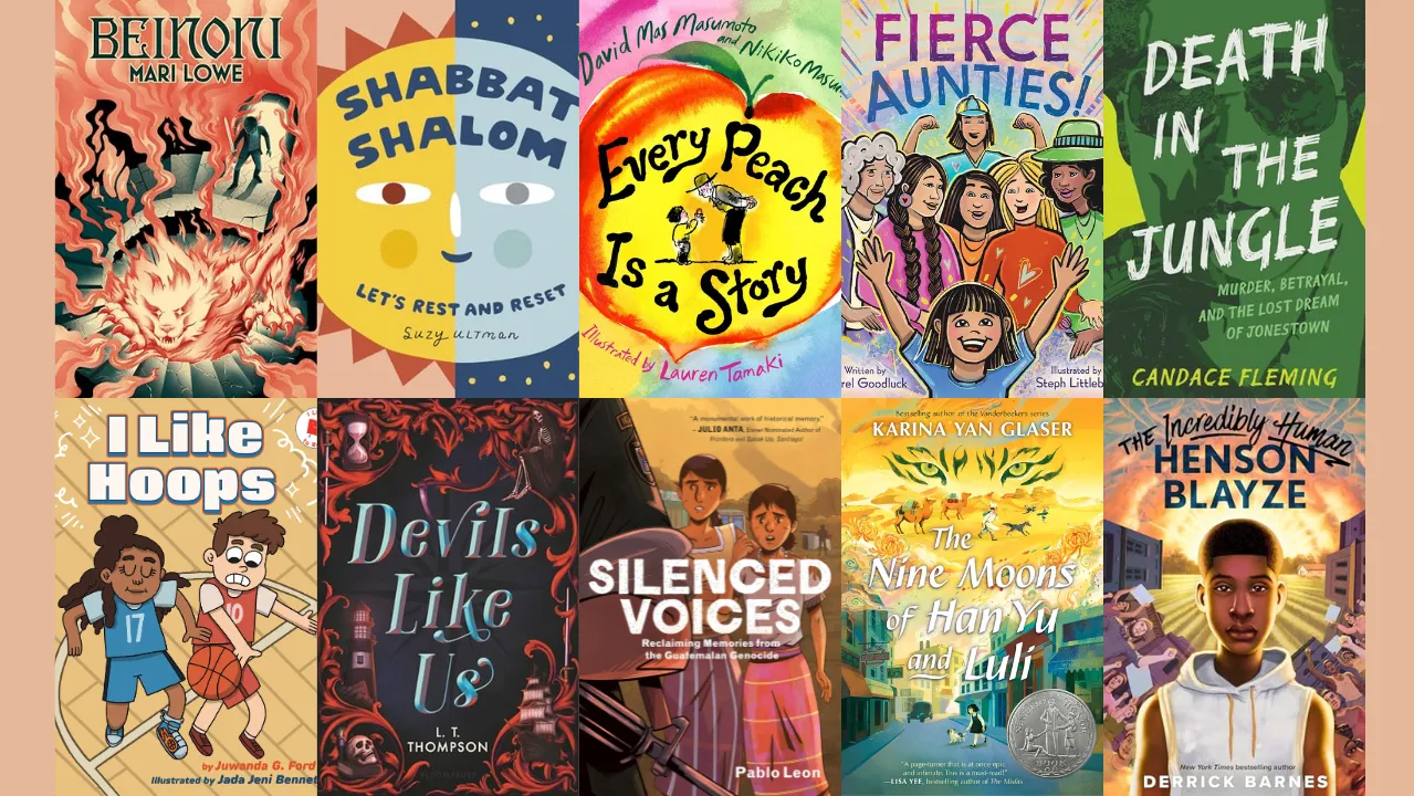 Covers of 2026 youth media award winners
