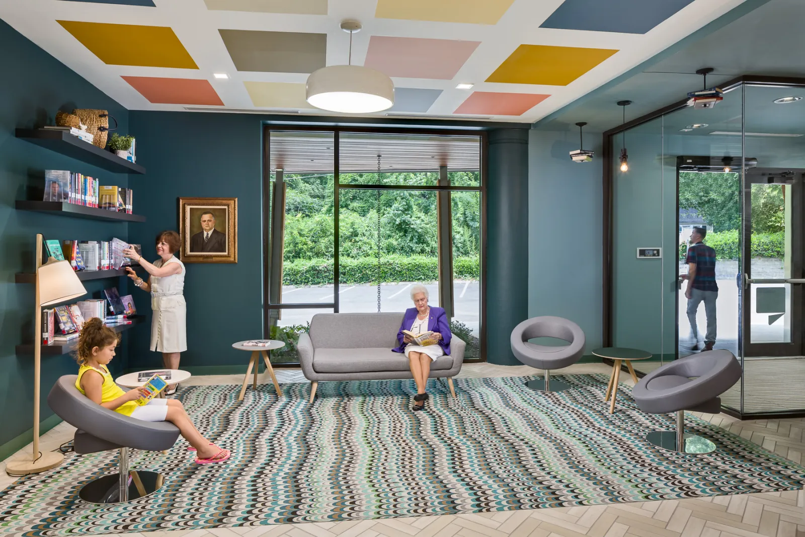 Customers read at Cooper