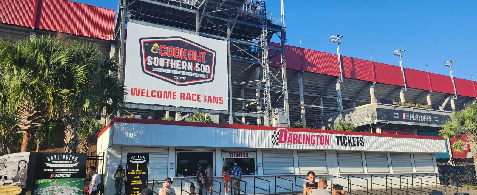 Ticket booth to the Cookout Southern 500