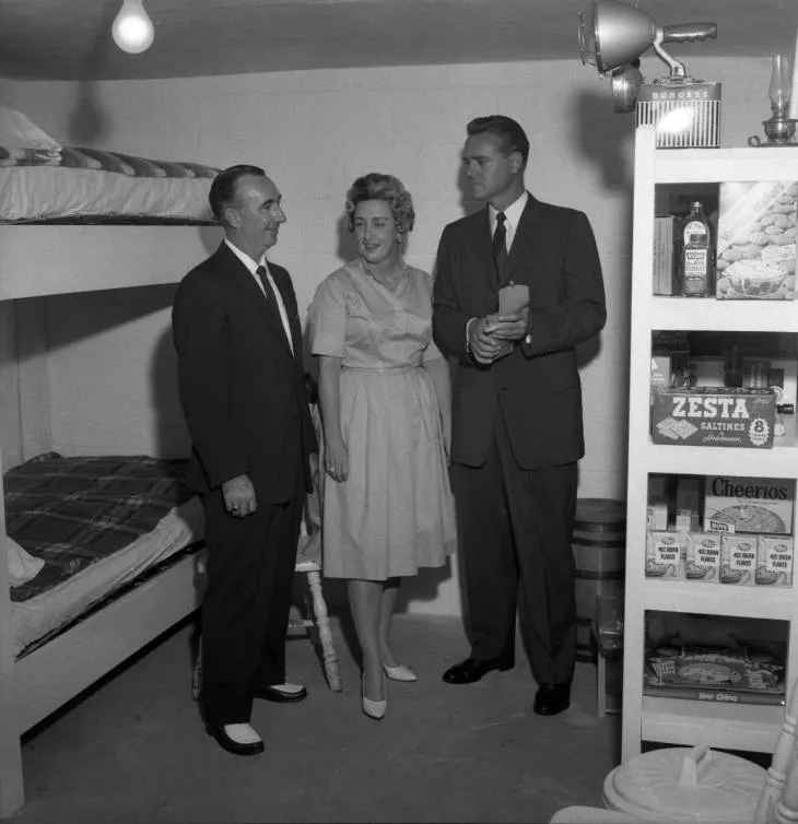 Fallout shelter in the Governor’s Mansion, 1960. 