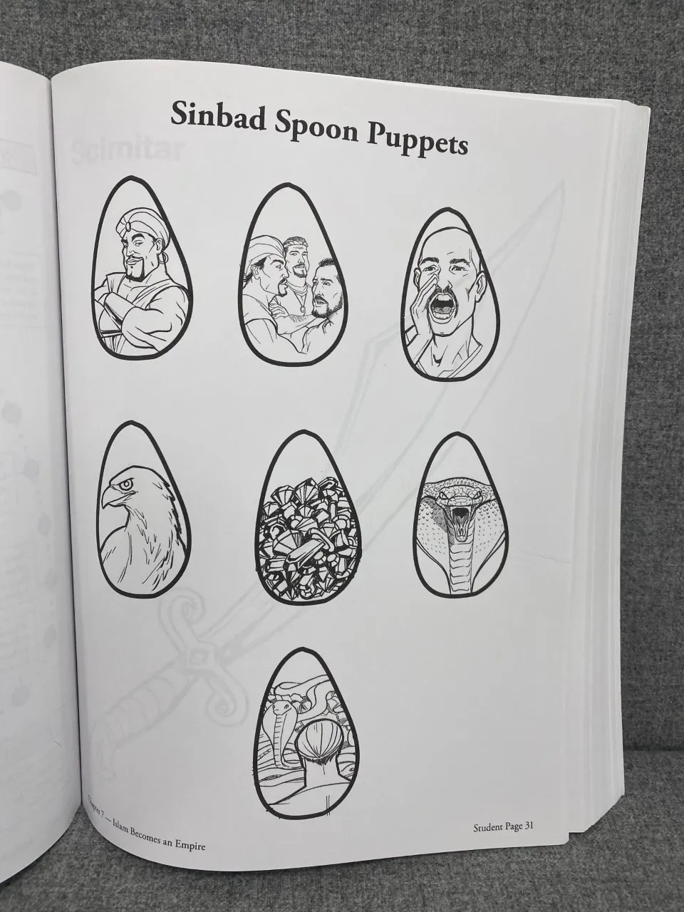 a sample of the activity pages