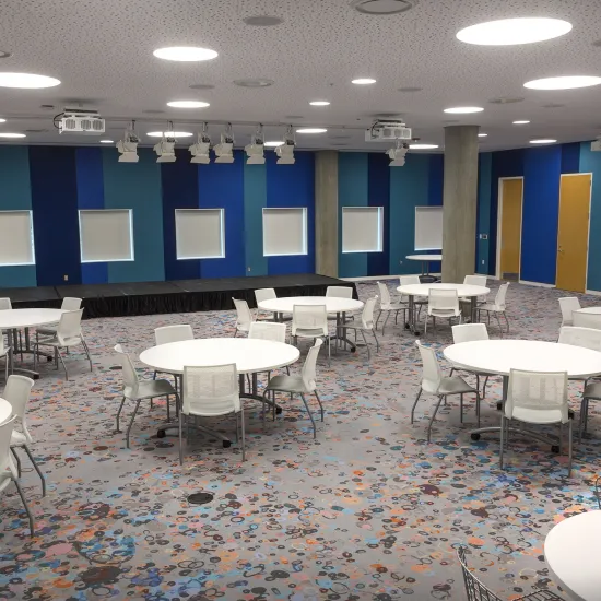 Large Auditorium with Tables, and Chairs