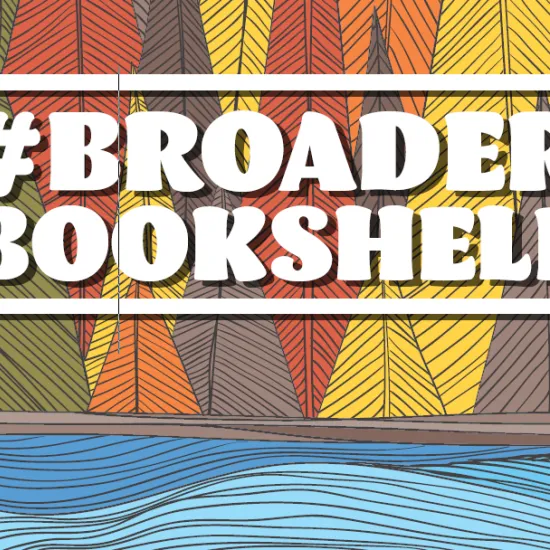 Broader Bookshelf reading challenge graphic