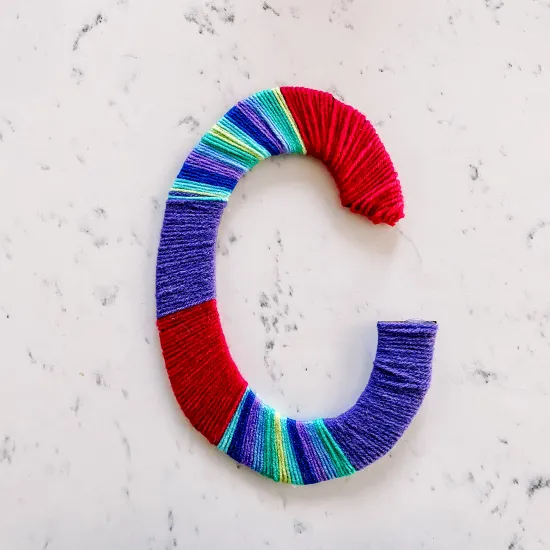 Yarn Wrapped Letter