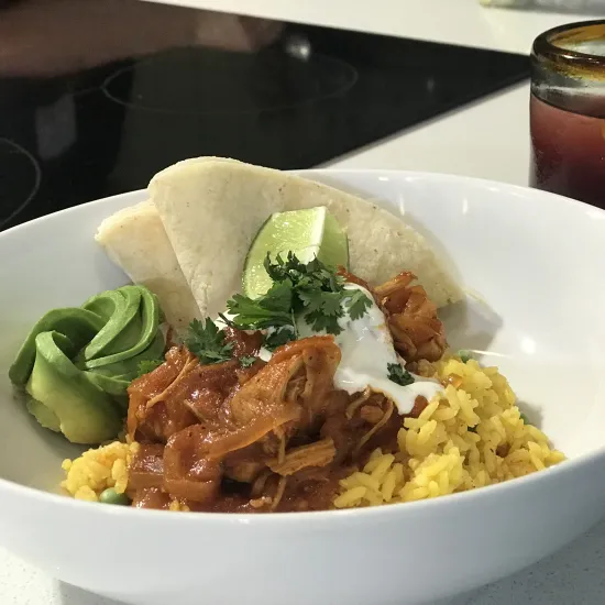 Arroz con Pollo by chef Dave Grillo of Cantina 76 made at Richland Library Northeast
