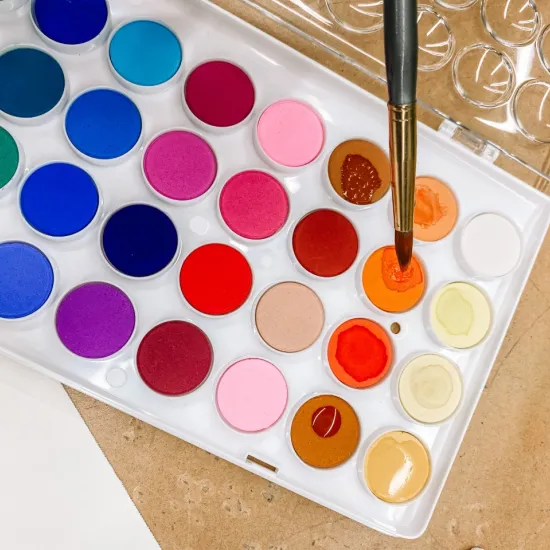 Picture shows watercolors