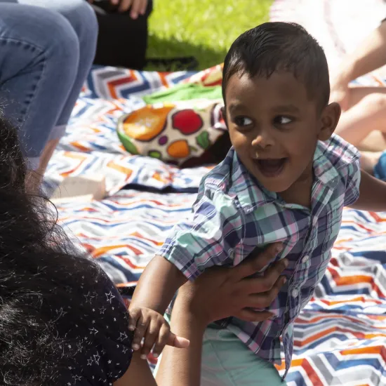 Little boy enjoys outdoor storytime at Richland Library