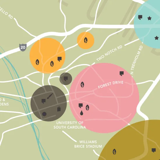 Map of hotspots in Richland County