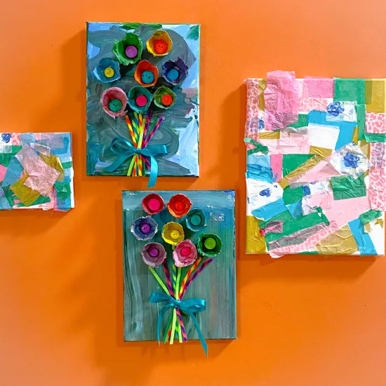 DIY Egg Carton Flower Bouquet
