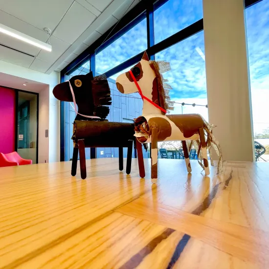 toilet paper tube horses