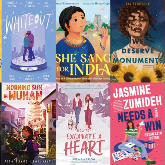 Covers of diverse youth titles for the month of November.