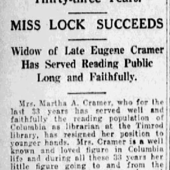 Loved Librarian headline The State March 10 1922