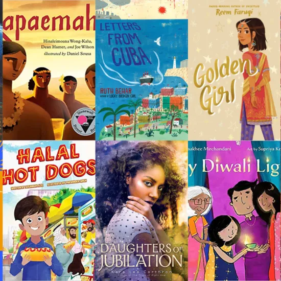 Cover of youth titles that showcase religious diversity.