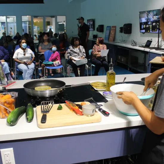 Chef Floyd J teaching kitchen
