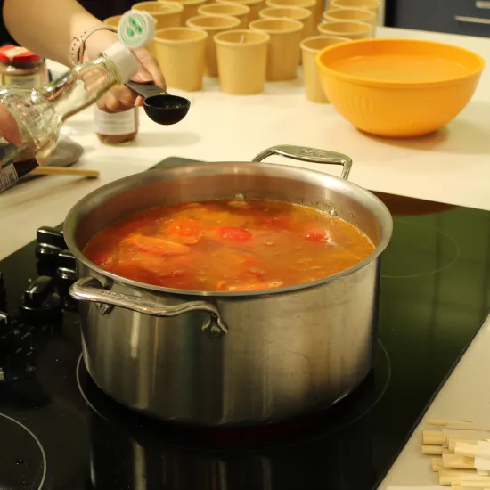 broth cooking on stove