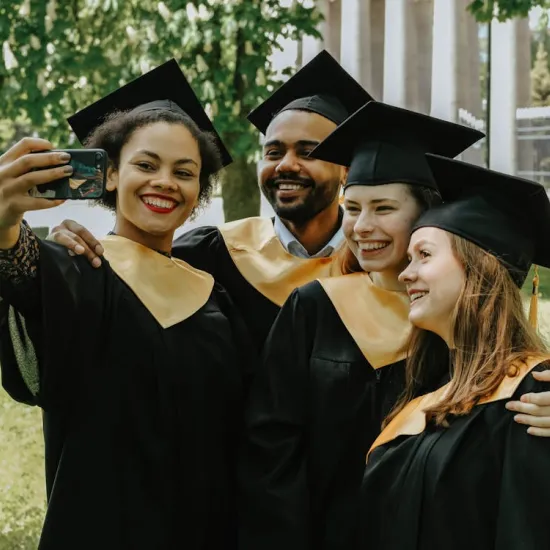 Graduation group selfie