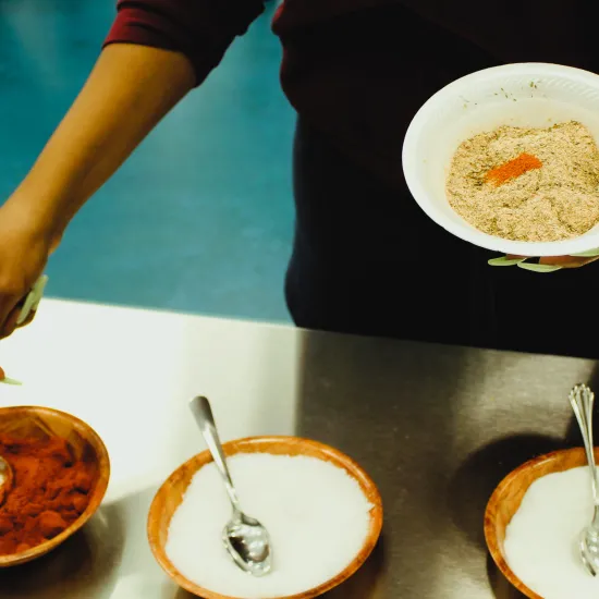 Chef Floyd J teaching kitchen