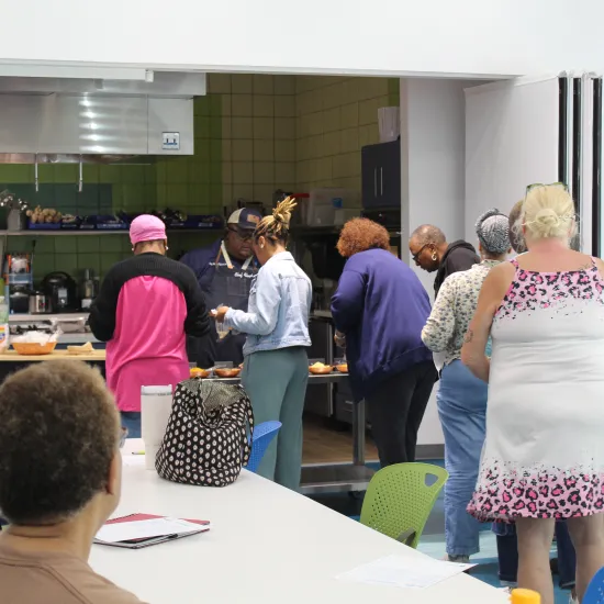 Chef Floyd J teaching kitchen