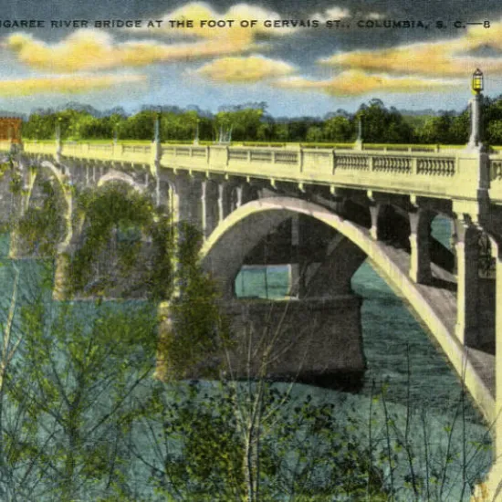 Postcard of the Gervais Street Bridge 1930